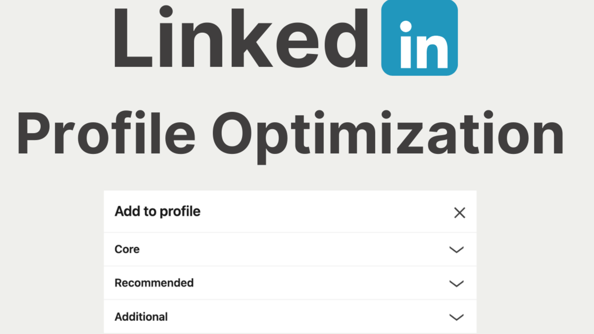 LinkedIn Profile Optimization Event